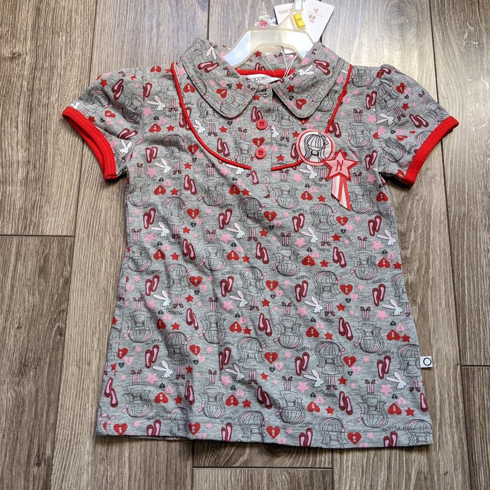 NWT Toddler Girl (3T) - NOPPIES Polo